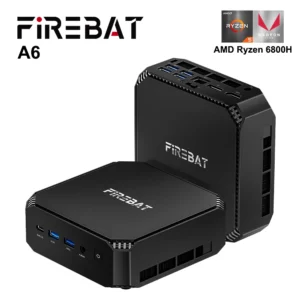 FIREBAT A6 MiniPC AMD R7 6800H Dual Band WiFi6 BT5.2 16GB 512GB Desktop Gaming Computer Mini PC Gamer